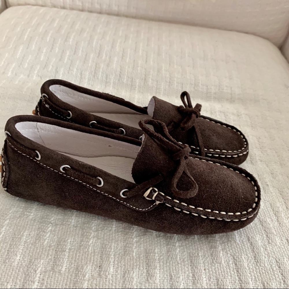 Brown Suede Italian Driving Shoe Michael Pasinkoff